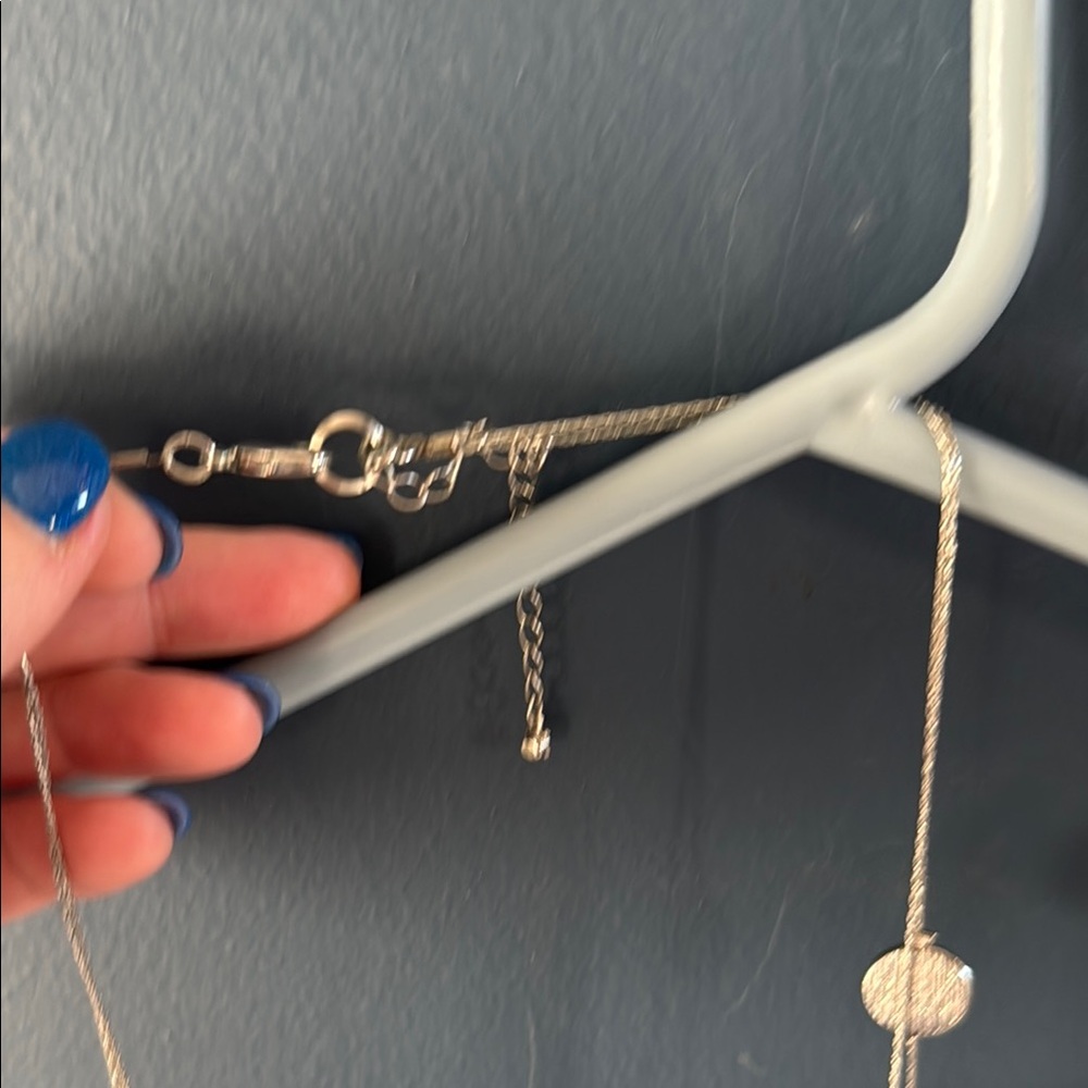 Silver Geometric Necklace - Picture 3 of 3